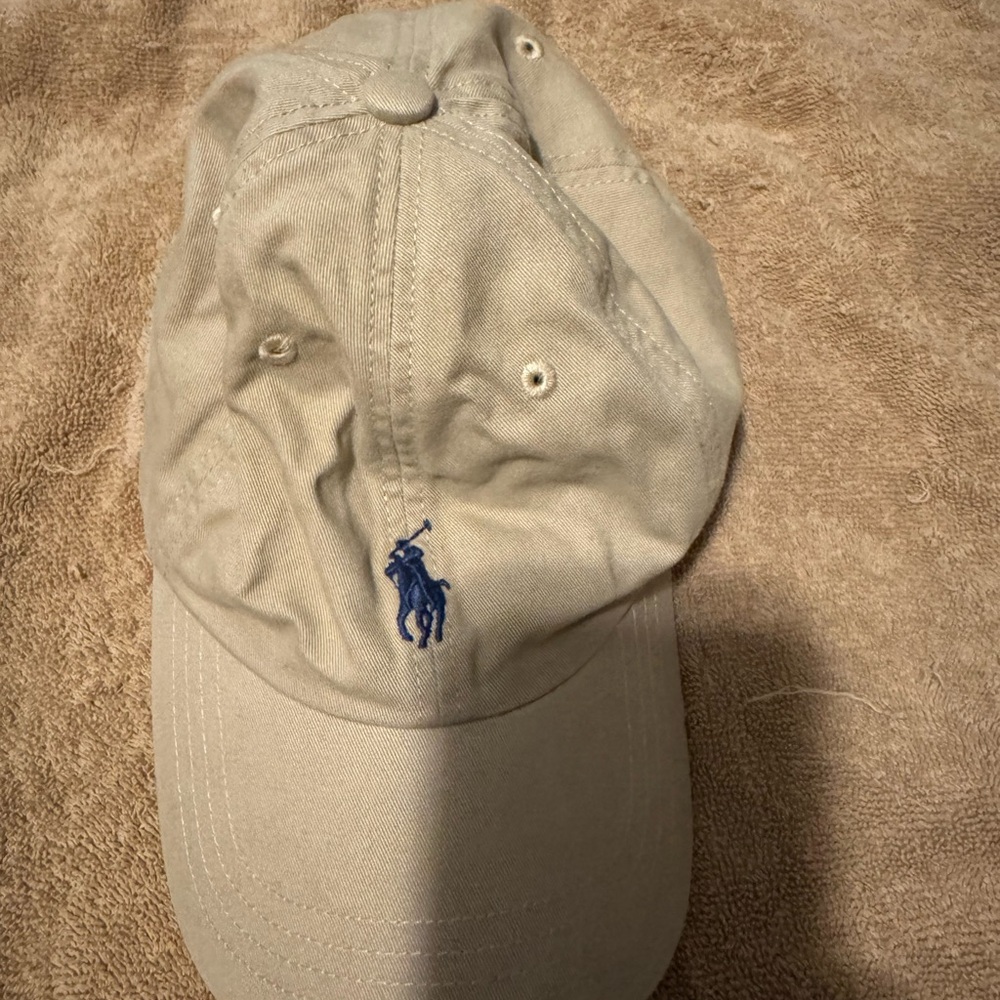 Polo by Ralph Lauren Tan Hat with Navy Logo Size 8-20 Boys